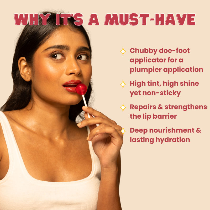 The Skin Diet Company Lip Barrier Tint High Shine Gloss Oil For Dry & Pigmented Lips - Pink Affair