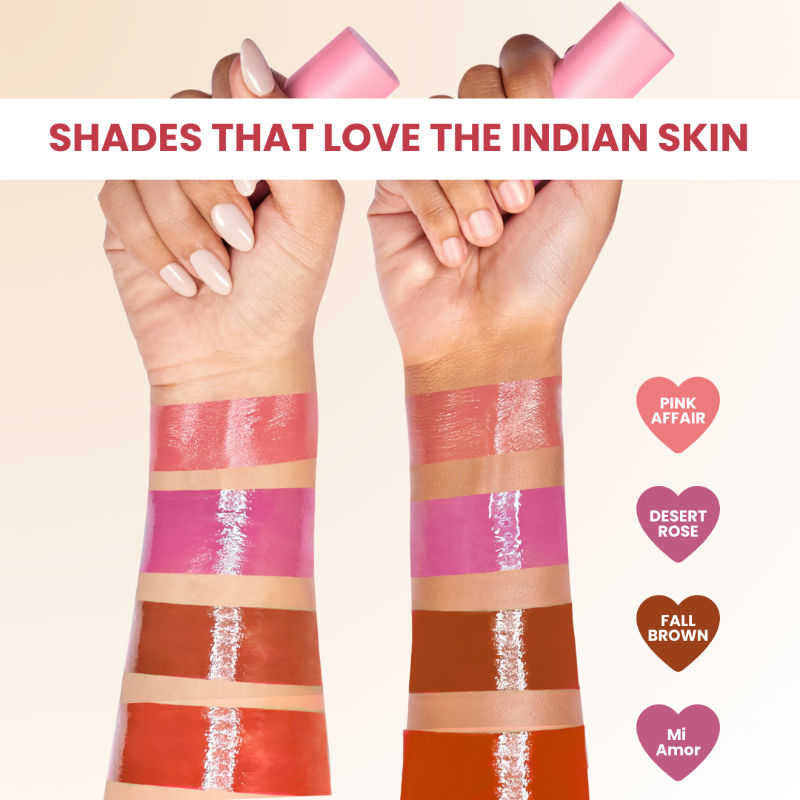 The Skin Diet Company Lip Barrier Tint High Shine Gloss Oil For Dry & Pigmented Lips - Pink Affair