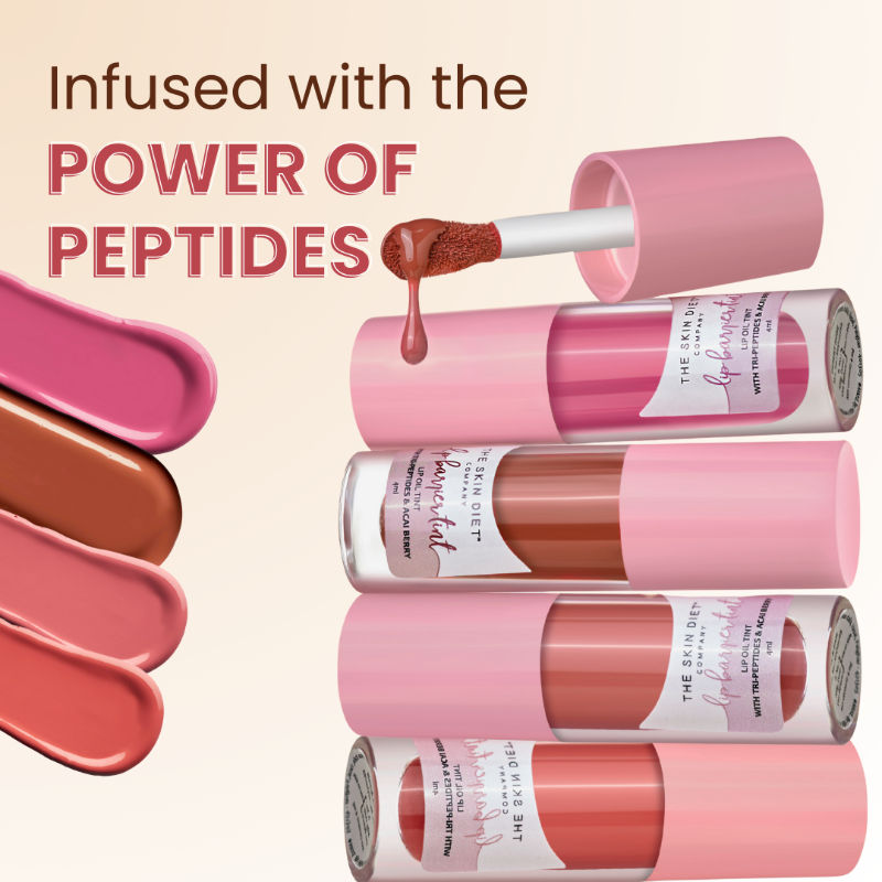The Skin Diet Company Lip Barrier Tint High Shine Gloss Oil For Dry & Pigmented Lips - Pink Affair