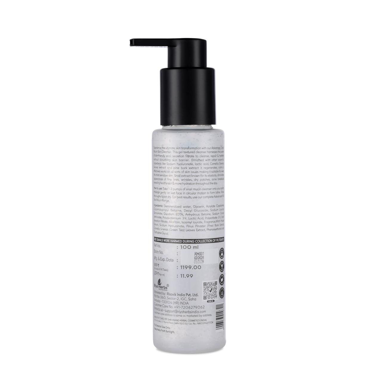 Riyo Herbs Advanced Snail Mucin Skin Cleanser