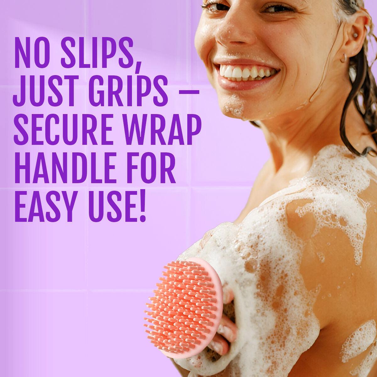 Matra 2 in 1 Bath and Shampoo Brush Double Sided Silicone Body Scrubber Scalp Massager Exfoliator