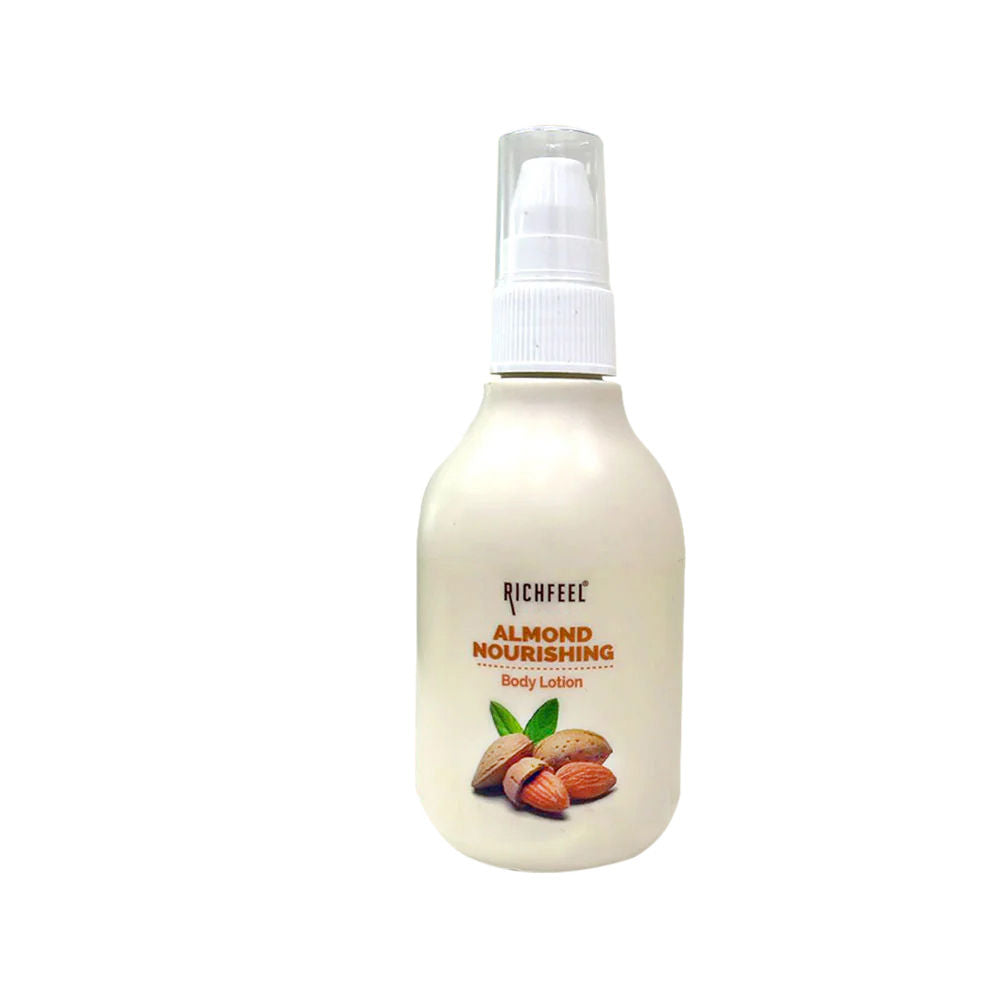 Richfeel Almond Body Lotion with 2X Almond Oil for Deep Moisturization & Smooth, Healthy Skin