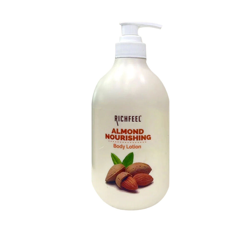 Richfeel Almond Body Lotion with 2X Almond Oil for Deep Moisturization & Smooth, Healthy Skin