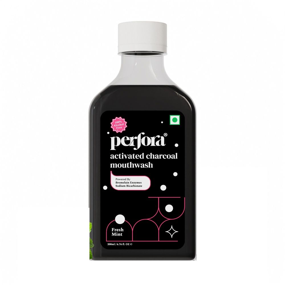 Perfora Alcohol Free Teeth Whitening Mouthwash (Activated Charcoal)