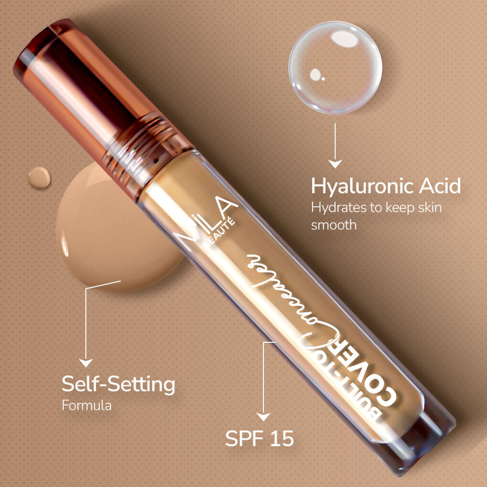 Mila Beauté Built To Cover Matte Liquid Concealer With SPF 15 & Hyaluronic Acid