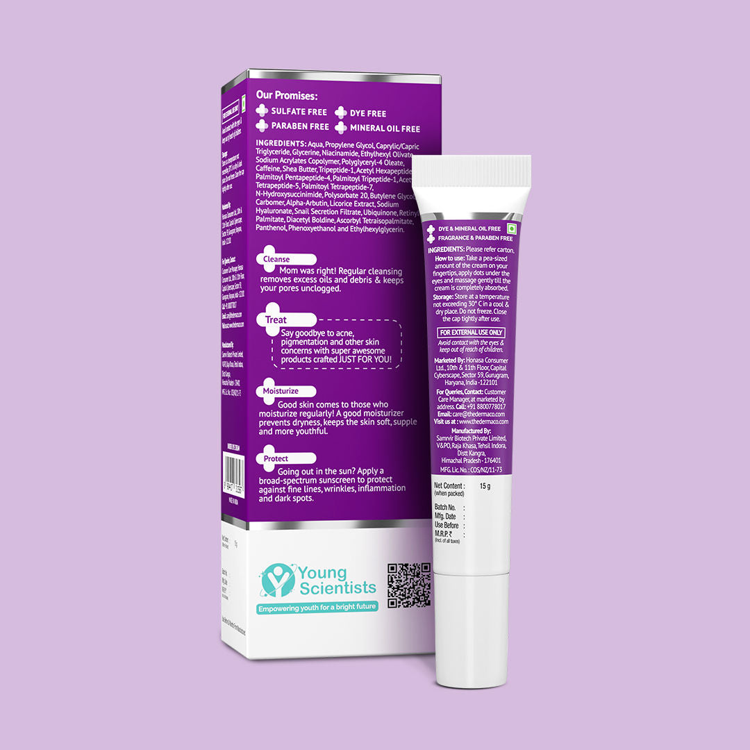 The Derma Co Snail Peptide 96 Under Eye Repair Cream with Snail Mucin & Peptide Complex