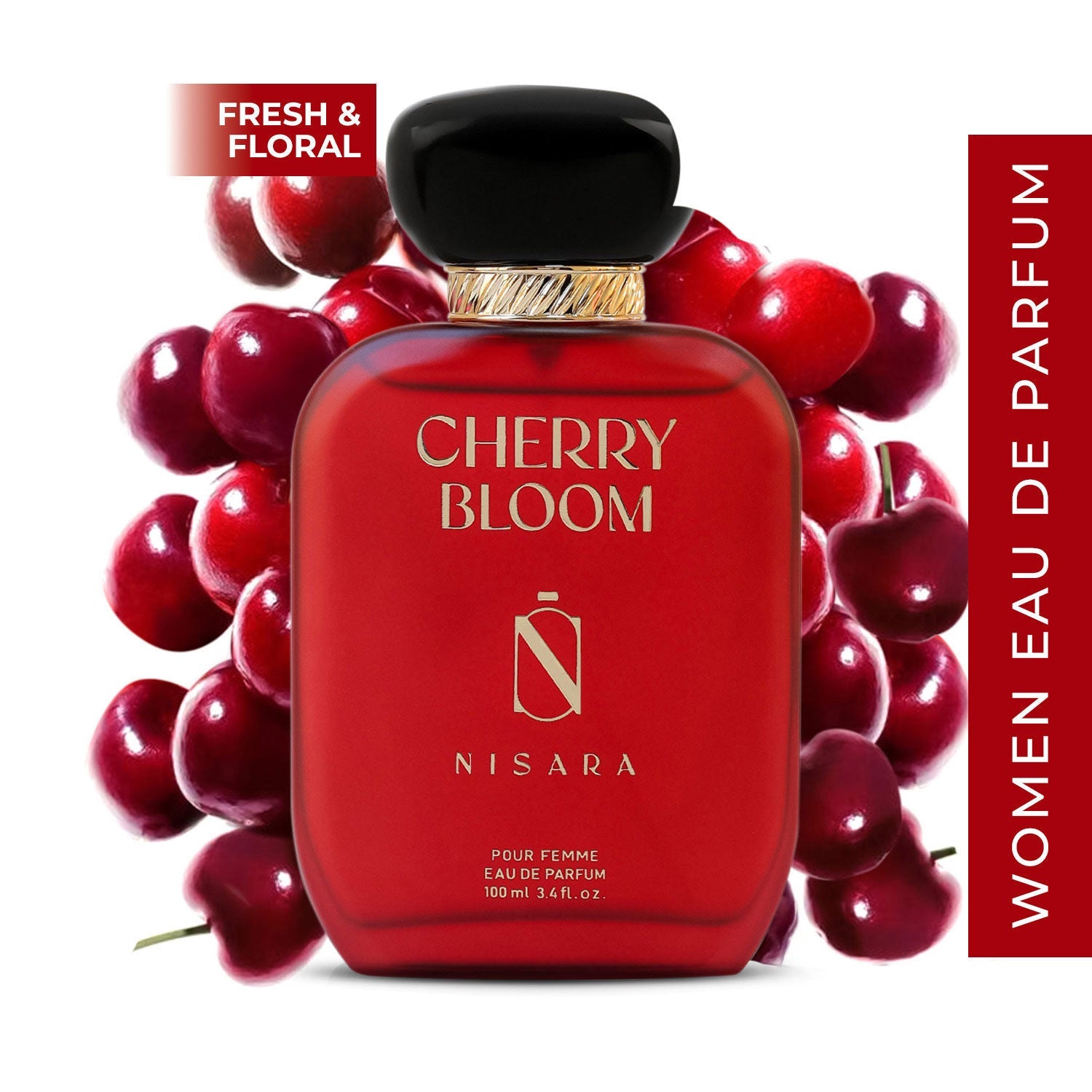 NISARA Cherry Bloom -Perfume For Women,Eau De Parfum,Long Lasting Fruity Floral Fragrance