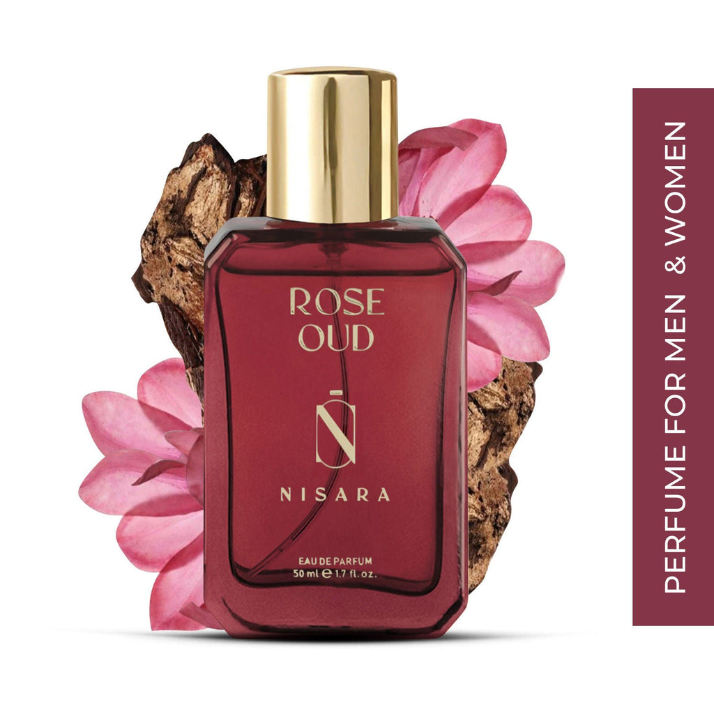 NISARA Rose Oud - Unisex Perfume For Men & Women,Eau De Parfum,Long Lasting Rose & Amber Fragrance