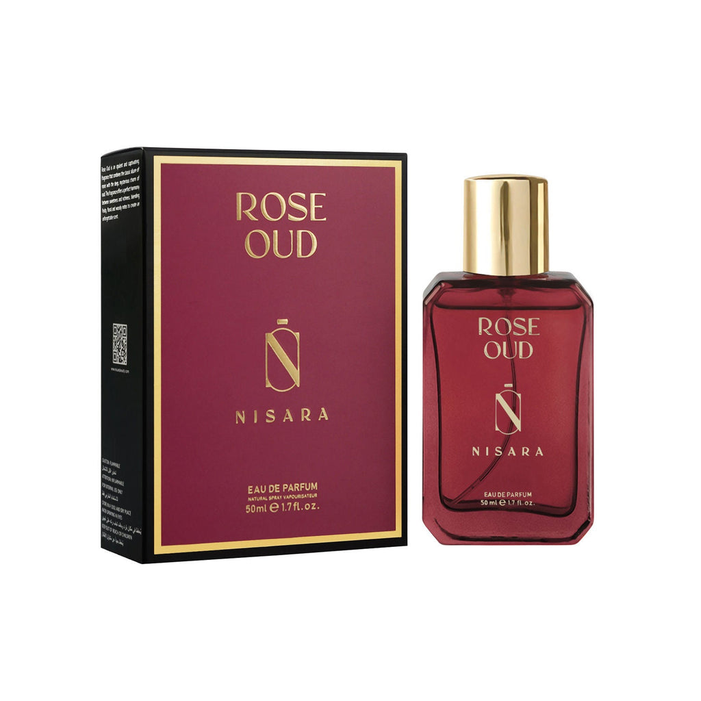 NISARA Rose Oud - Unisex Perfume For Men & Women,Eau De Parfum,Long Lasting Rose & Amber Fragrance