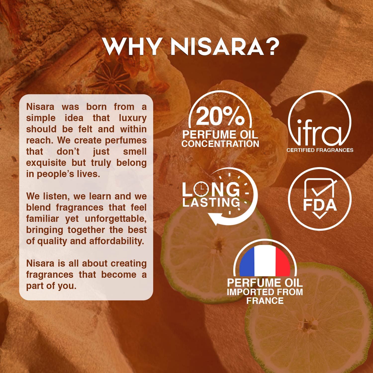 NISARA Musk Oud - Unisex Perfume For Men & Women,Eau De Parfum,Lasting Amber & Woody Fragrance
