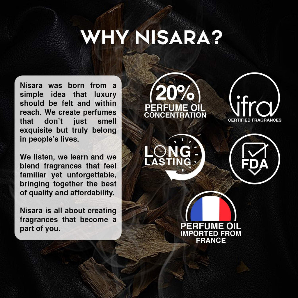 NISARA Leather Oud - Perfume For Men,Eau De Parfum,Long Lasting Spicy-Leather Fragrance