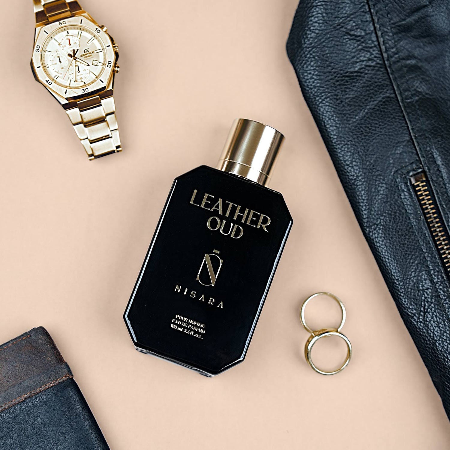 NISARA Leather Oud - Perfume For Men,Eau De Parfum,Long Lasting Spicy-Leather Fragrance