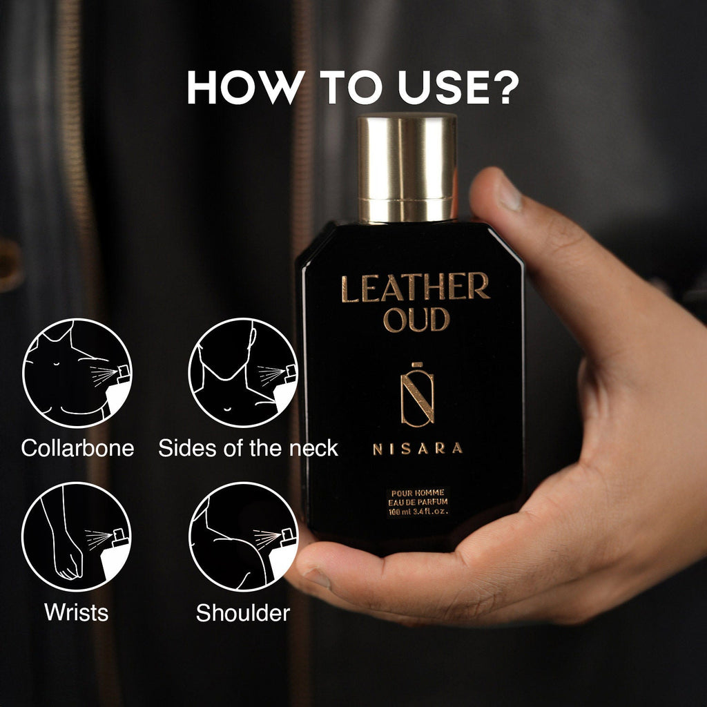 NISARA Leather Oud - Perfume For Men,Eau De Parfum,Long Lasting Spicy-Leather Fragrance