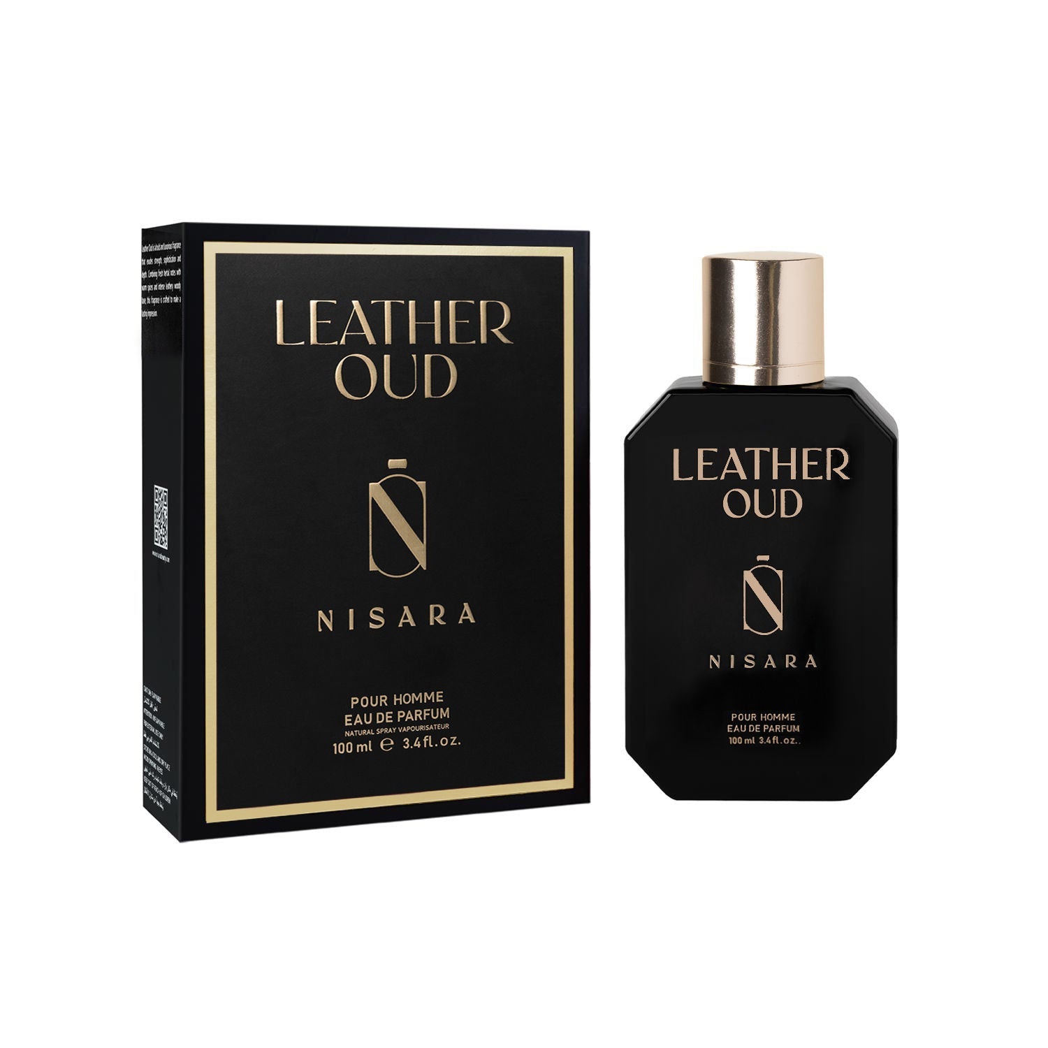 NISARA Leather Oud - Perfume For Men,Eau De Parfum,Long Lasting Spicy-Leather Fragrance