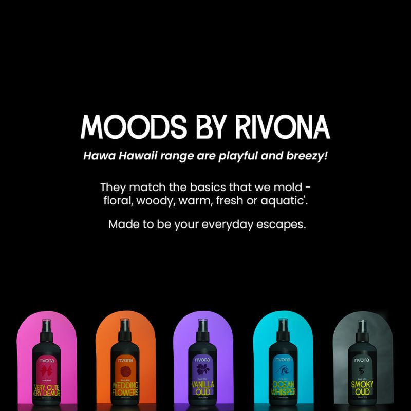 Rivona Naturals Vanilla Oud - Warm And Woody Perfume Body Mist For Long Lasting Fragrance