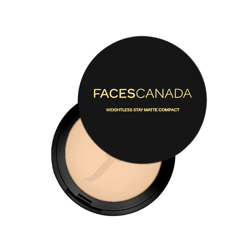 Faces Canada Weightless Stay Matte Compact SPF-20 Vitamin E & Shea Butter