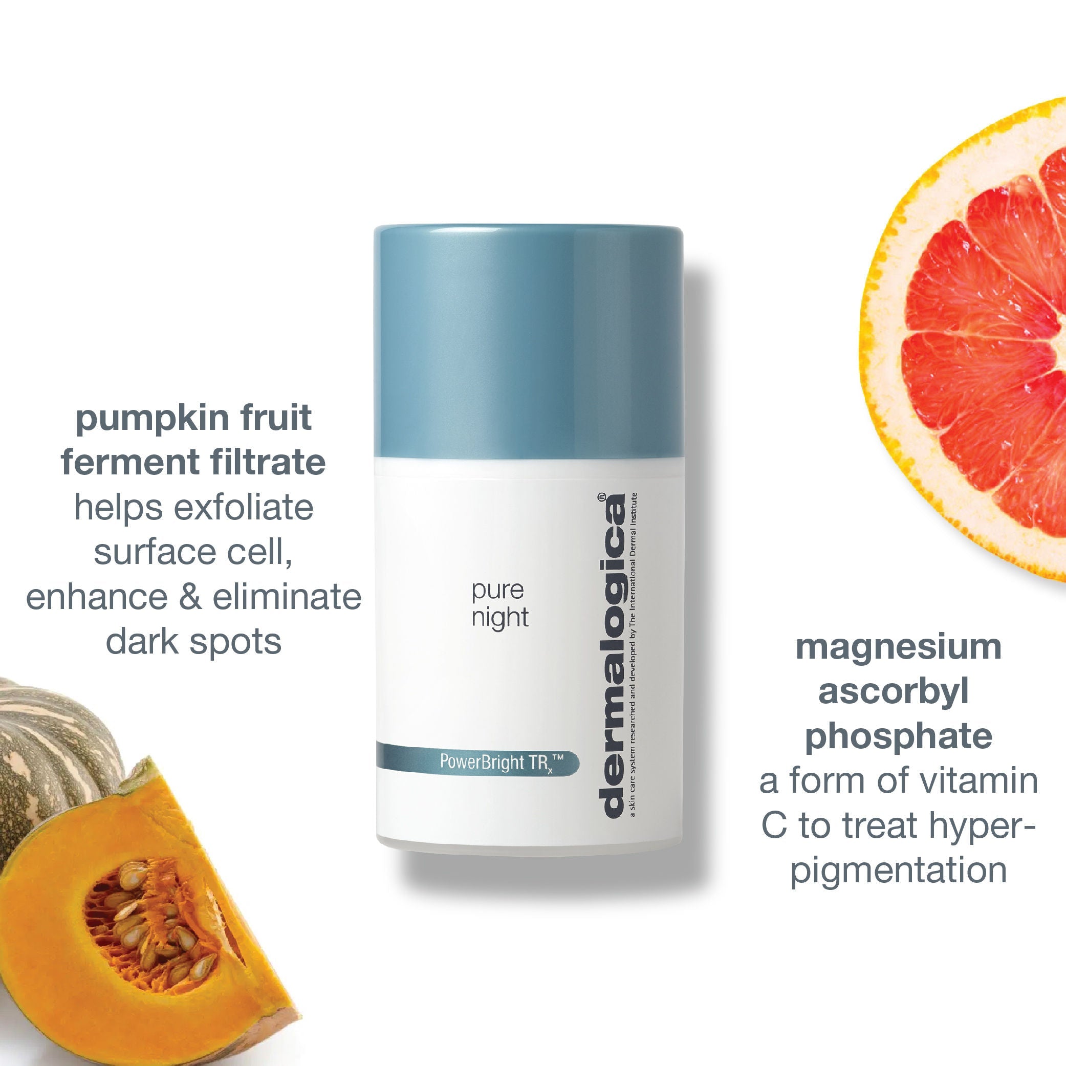 Dermalogica PowerBright TRx Pure Night With Niacinamide & Vitamin C, Raspberry Extracts