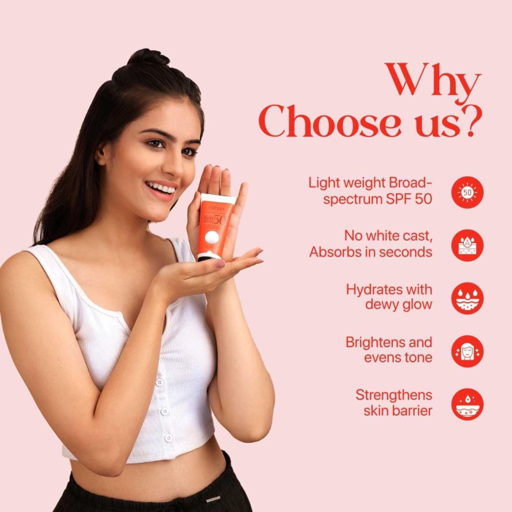 Uniqura SPF 50 PA+++ Sunscreen with 2% Niacinamide & Hyaluronic Acid | No White Cast for Men & Women