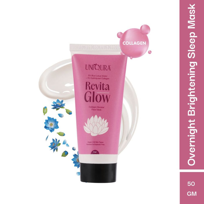 Uniqura Overnight Korean Collagen Mask 1% Hydrolyzed Collagen & 2% Niacinamide Sleeping Face Mask