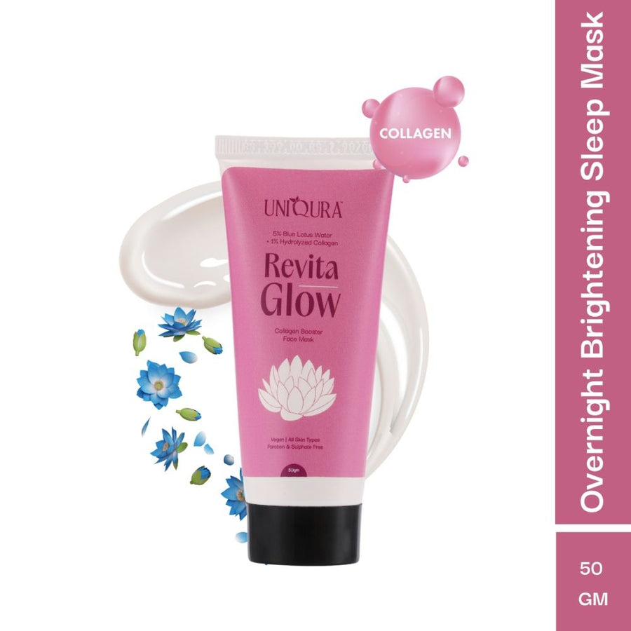 Uniqura Overnight Korean Collagen Mask 1% Hydrolyzed Collagen & 2% Niacinamide Sleeping Face Mask