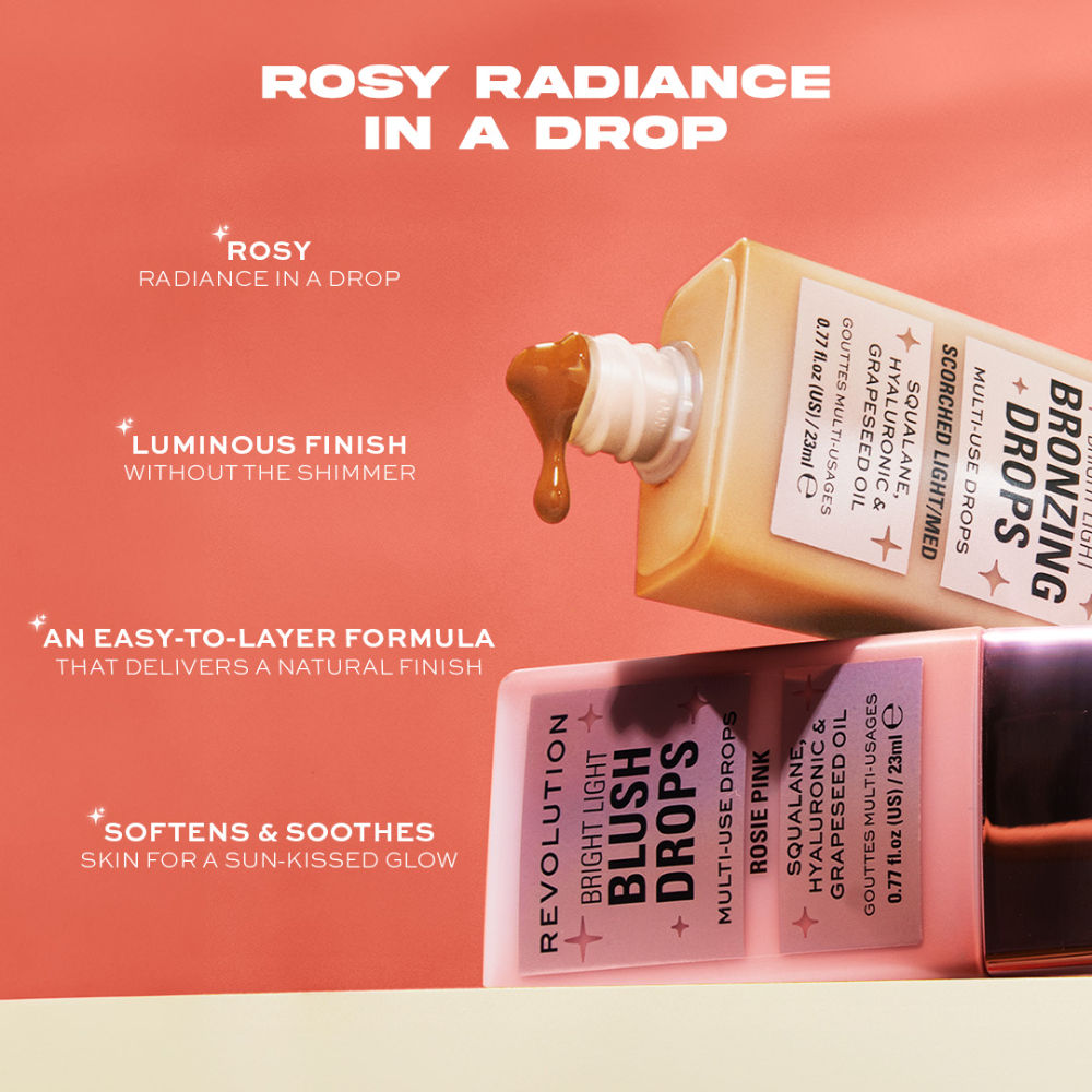Makeup Revolution Bright Light Blush Drops Pink Rosie