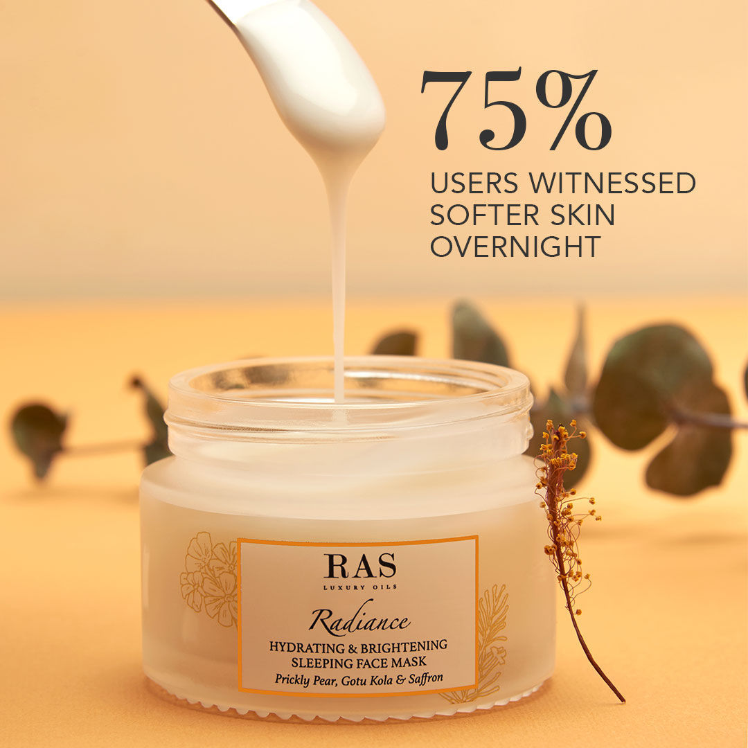 RAS Luxury Oils Radiance Hydrating & Brightening Sleeping Gel Face Mask with Aloe vera gel