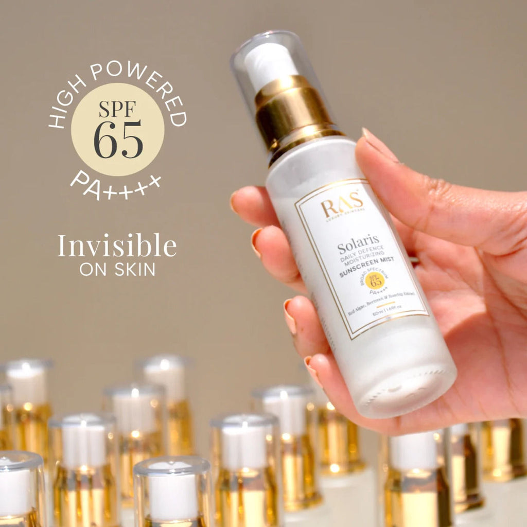 RAS Luxury Oils Solaris Daily Defence Moisturizing Sunscreen SPF 65 PA++++ Mist