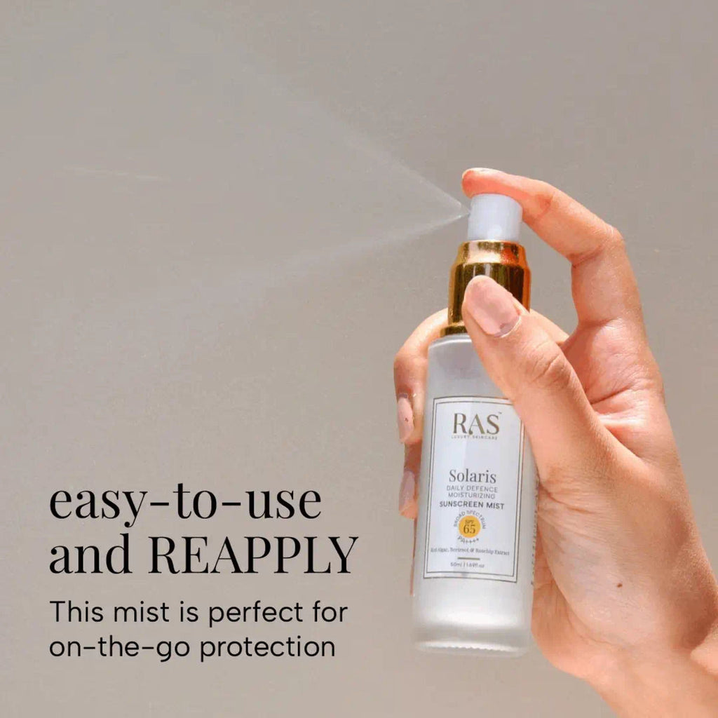 RAS Luxury Oils Solaris Daily Defence Moisturizing Sunscreen SPF 65 PA++++ Mist