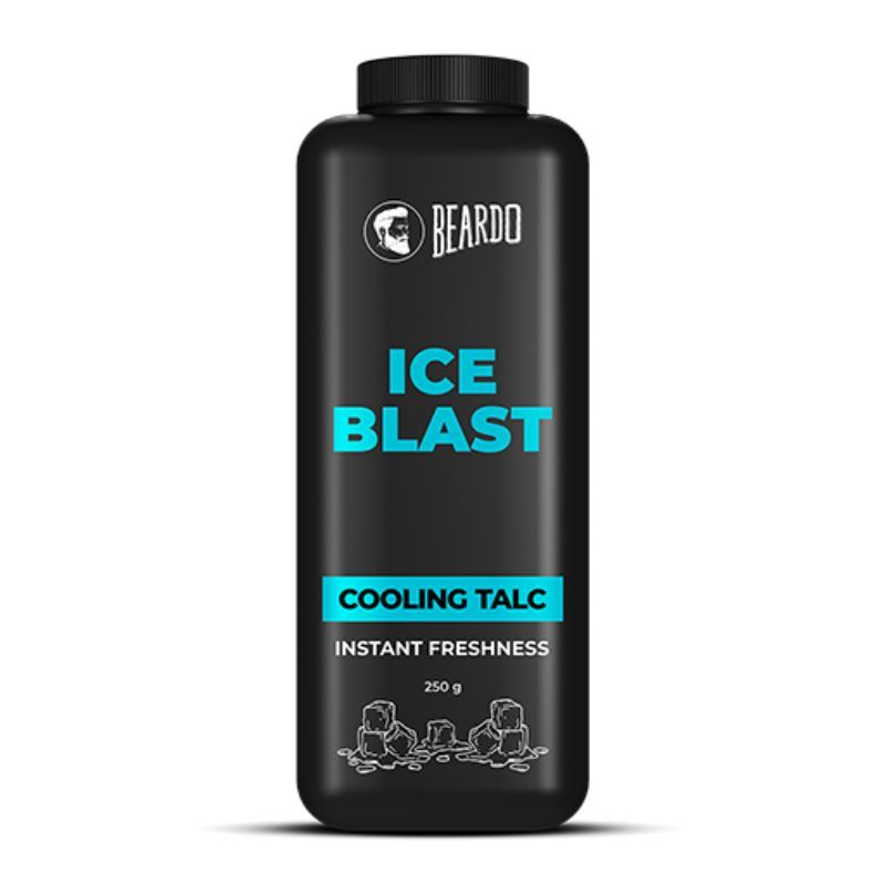 Beardo Ice Blast Cooling Talc Menthol talcum powder for men INSTANT ICY cool freshness
