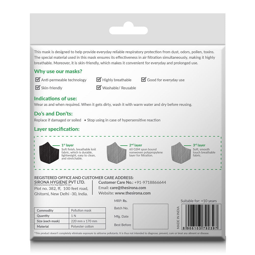 Bodyguard Breathe Easy Everyday Reusable Anti Pollution Mask - 1 Unit
