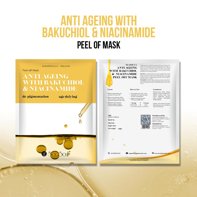 SeaSoul Peel-Off Mask Anti-Ageing With Bakuchiol & Niacinamide