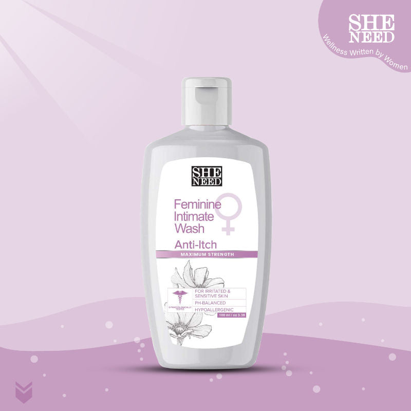 SheNeed Anti-itch Feminine Intimate Wash - Reduces Redness, Itchiness & Smoothens