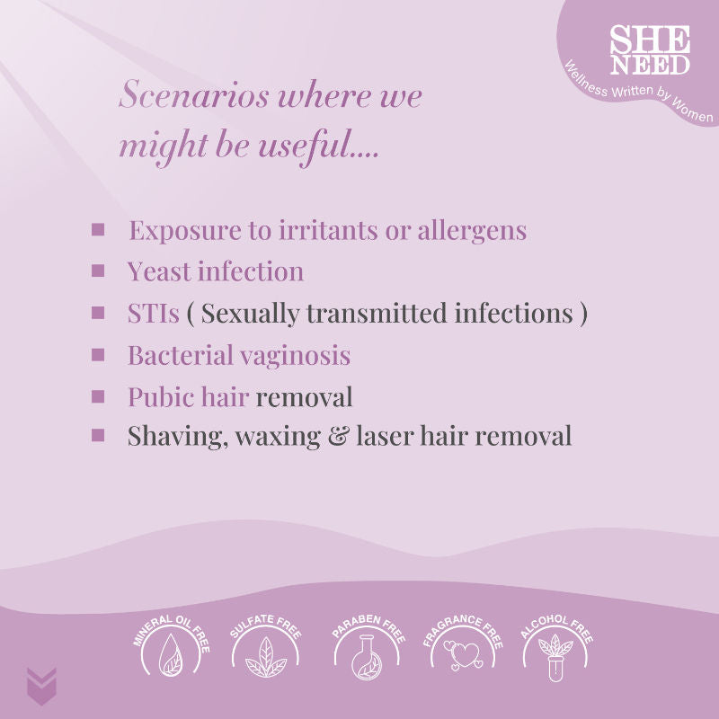 SheNeed Anti-itch Feminine Intimate Wash - Reduces Redness, Itchiness & Smoothens