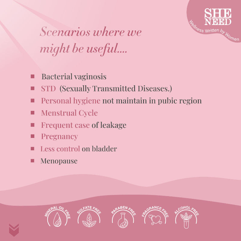 SheNeed 24hr Odor Control Feminine Intimate Wash - Blocks Odour For 24 Hours And Improves