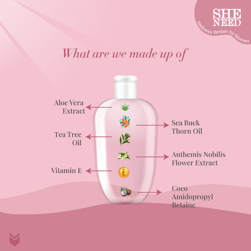 SheNeed 24hr Odor Control Feminine Intimate Wash - Blocks Odour For 24 Hours And Improves