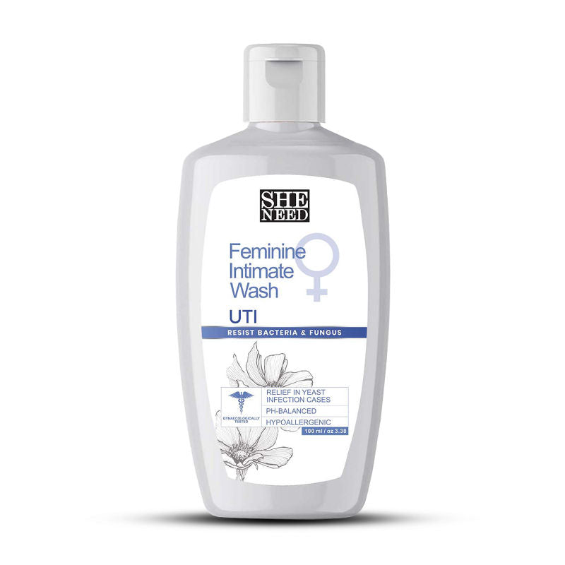 SheNeed UTI Relief Feminine Intimate Wash - Reduces Yeast Infection, Protects Against UTI