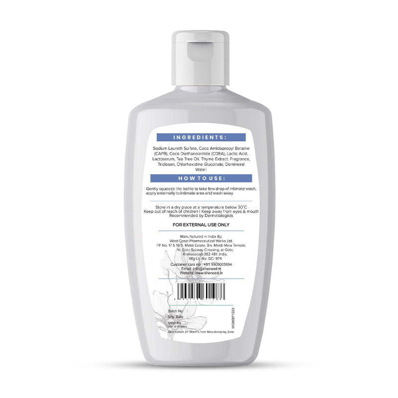 SheNeed UTI Relief Feminine Intimate Wash - Reduces Yeast Infection, Protects Against UTI