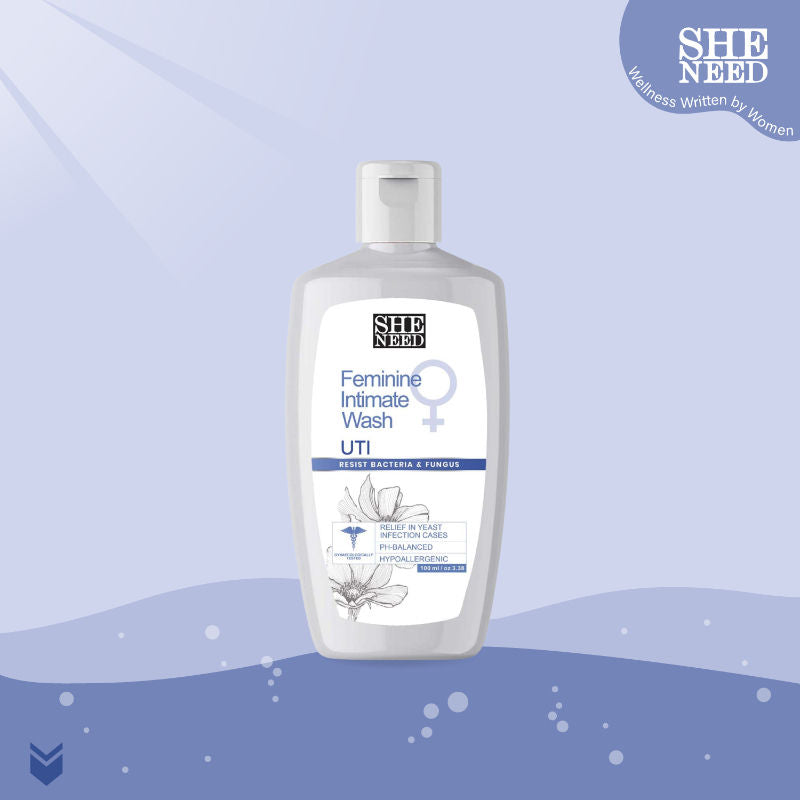 SheNeed UTI Relief Feminine Intimate Wash - Reduces Yeast Infection, Protects Against UTI