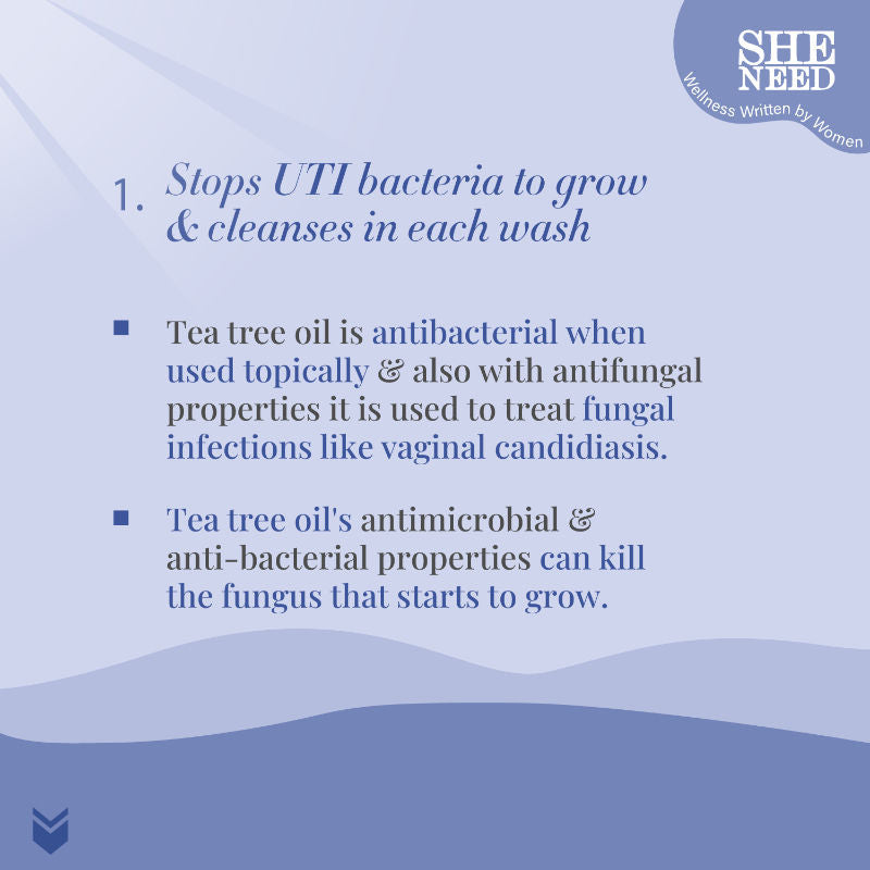 SheNeed UTI Relief Feminine Intimate Wash - Reduces Yeast Infection, Protects Against UTI