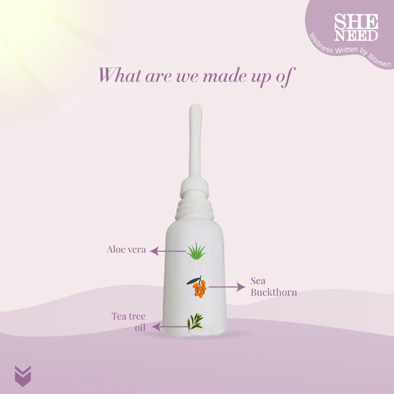 Sheneed Intimate Anti-Itch Relief Douche Reduces Redness, Itchiness With PH-3.5 & 100% Natural