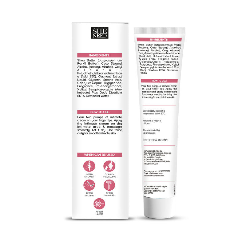 Sheneed 24hr Odour Control Feminine Intimate Cream