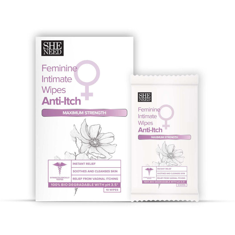 Sheneed Feminine Anti-Itch Intimate Wipes