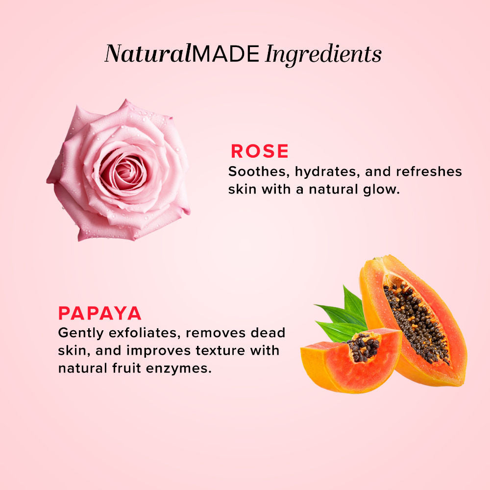 Khadi Natural Face Scrub with Rose & Papaya for That Everyday Glow