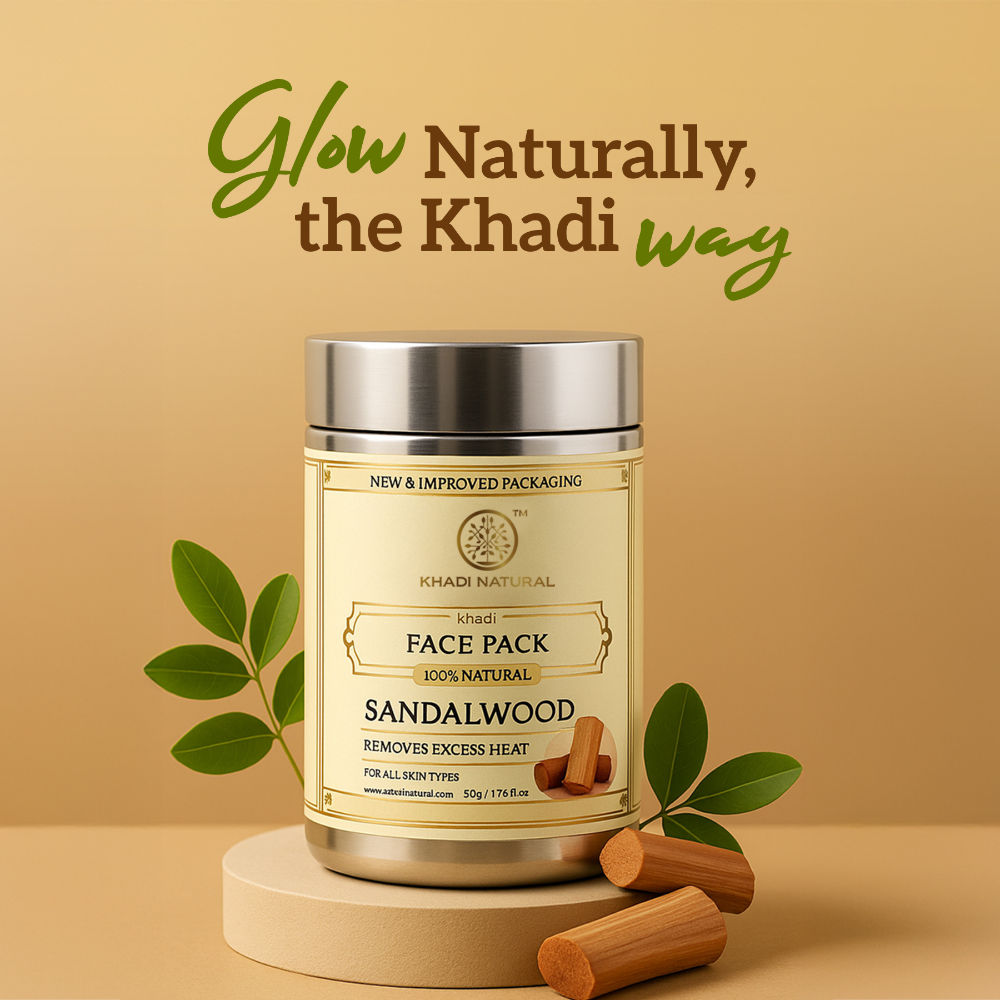 Khadi Natural Sandalwood Face Pack for Oily Skin and Acne-Prone Concerns