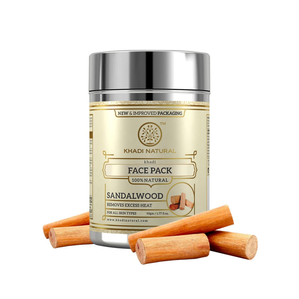 Khadi Natural Sandalwood Face Pack for Oily Skin and Acne-Prone Concerns