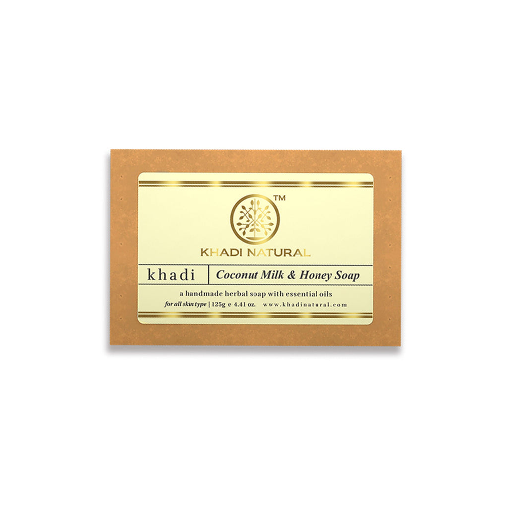 Khadi Natural Coconut Milk & Honey Handmade Soap Remove Acne & Stretch Marks