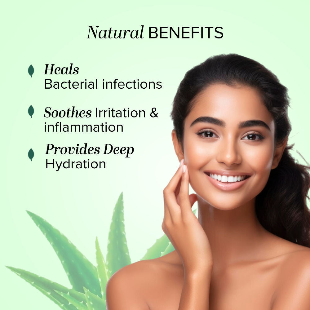 Khadi Natural Transparent Aloe Vera Gel for Acne, Sunburn and Skin Hydration
