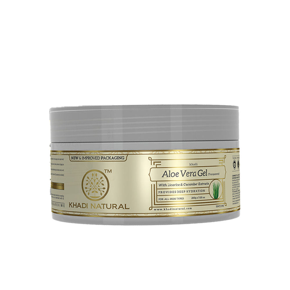 Khadi Natural Transparent Aloe Vera Gel for Acne, Sunburn and Skin Hydration
