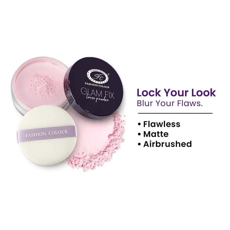 FASHION COLOUR Glam Fix Loose Powder For Face Makeup
