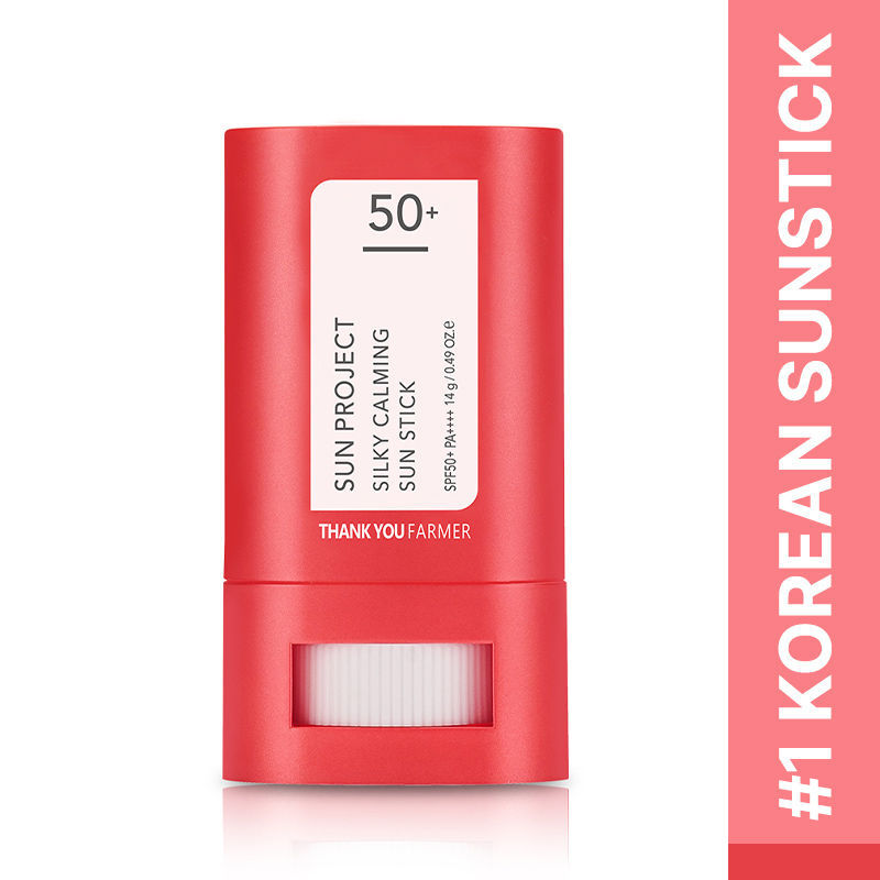 Thank You Farmer Korean Sun Stick SPF50+ PA++++- UVA/B Blocks, Easy Re-application, Water Resistant